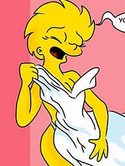 Cute Lisa Simpson gets body covered with warm...